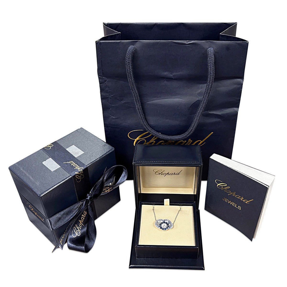 Chopard Happy Dreams Diamond, Sapphire & Mother Of Pearl Necklace - 18ct White Gold