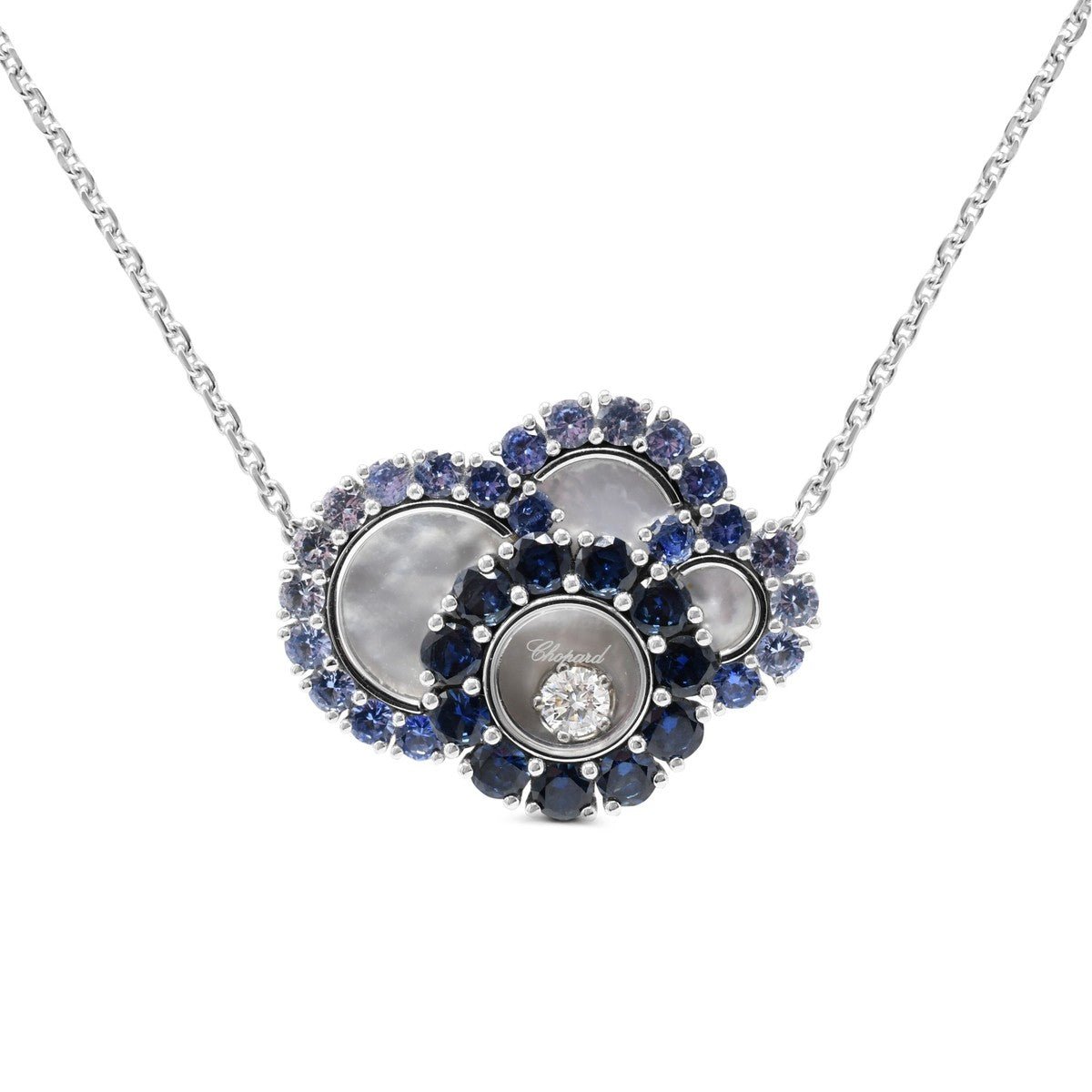 Chopard Happy Dreams Diamond, Sapphire & Mother Of Pearl Necklace - 18ct White Gold