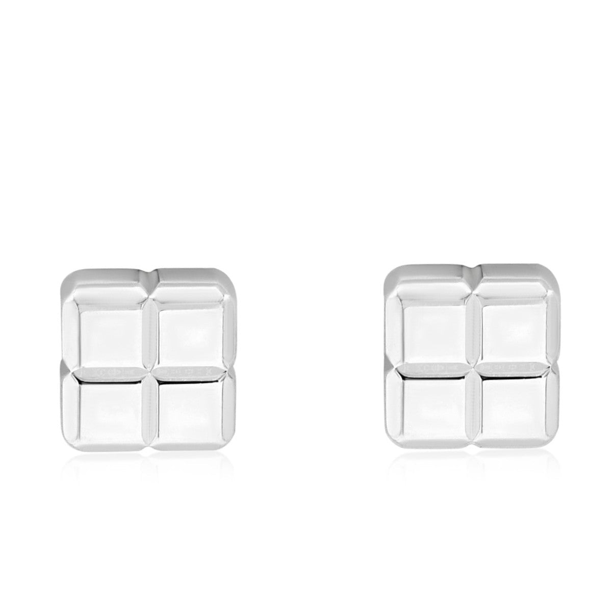Chopard Ice Cube Stud Earrings In White