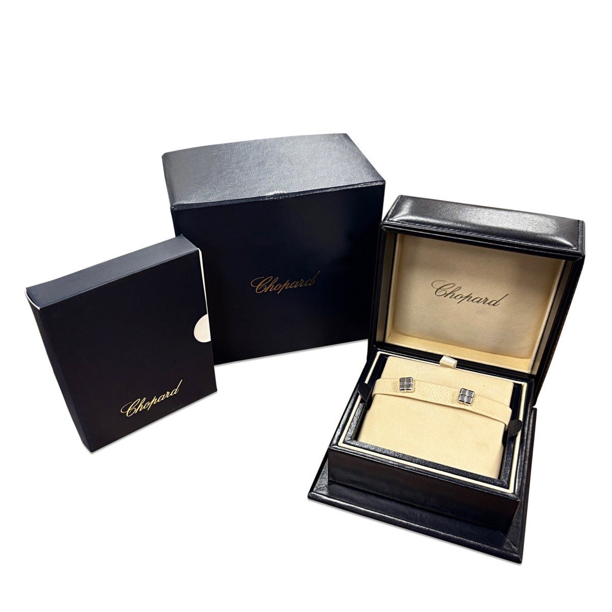 Chopard Ice Cube Stud Earrings In White
