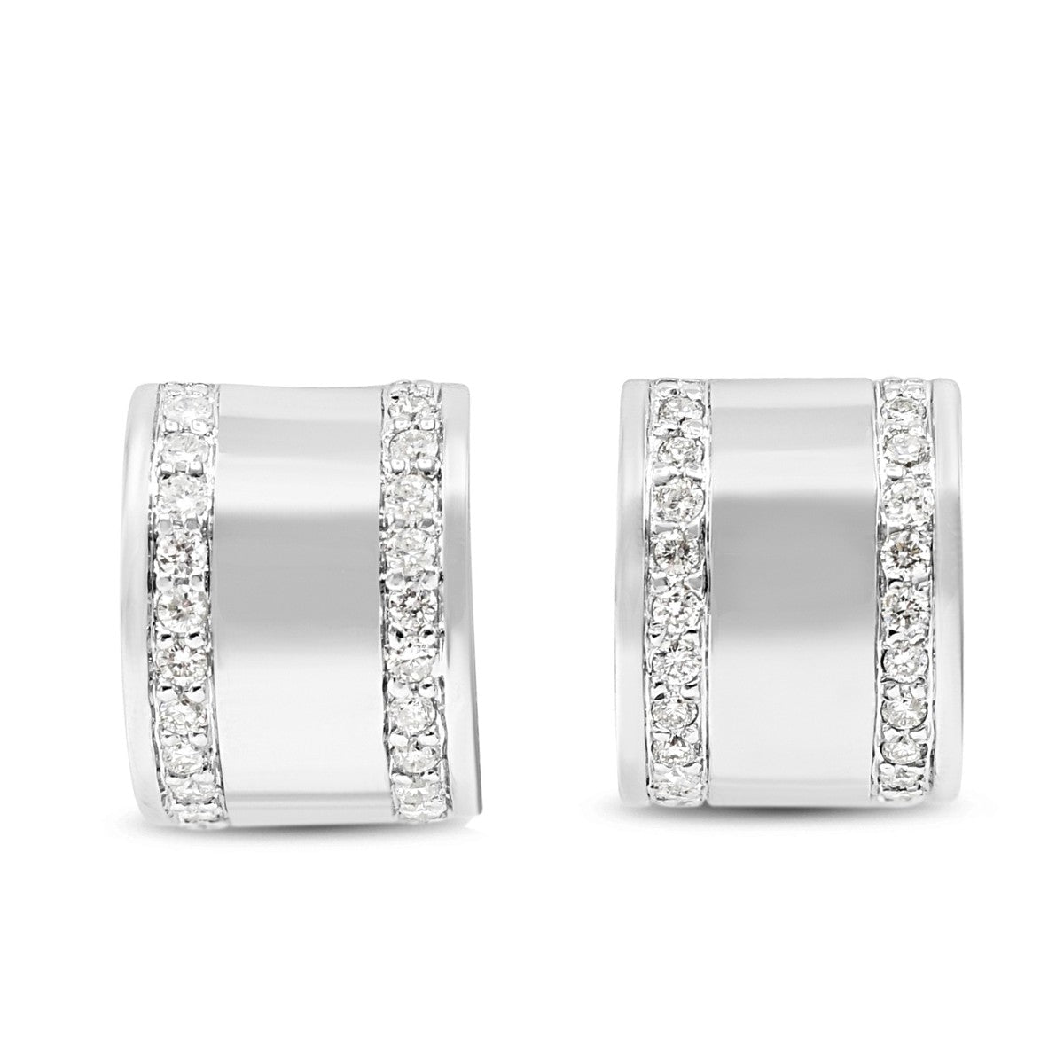 Diamond Set Huggy Earrings By Balmain