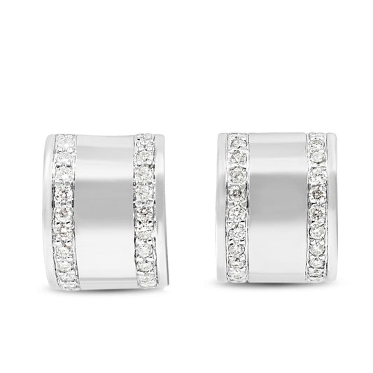 Diamond Set Huggy Earrings By Balmain