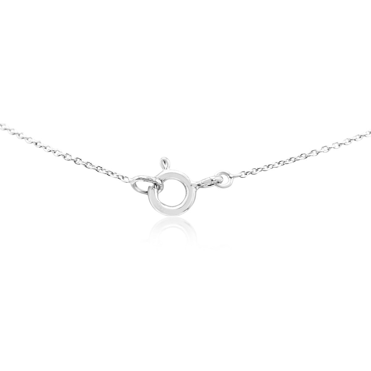 Emerald & Diamond Pendant on 16" Chain - 18ct White Gold