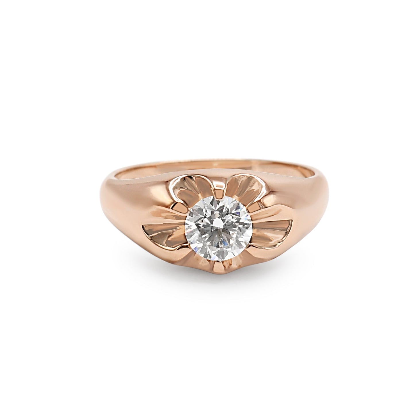 GIA Certificated Solitaire Brilliant Cut Diamond Ring