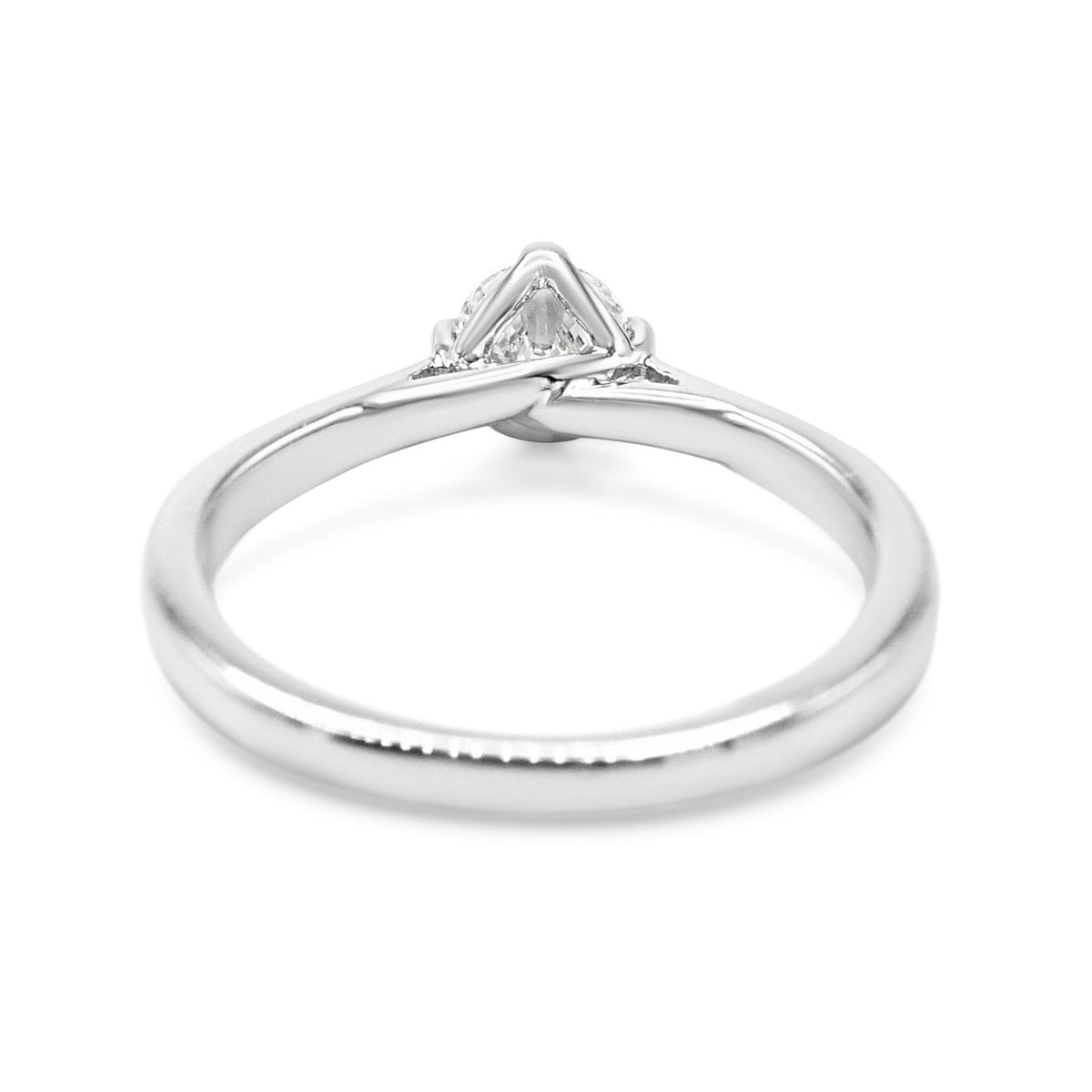 GIA Certificated Solitaire Brilliant Cut Diamond Ring - Platinum