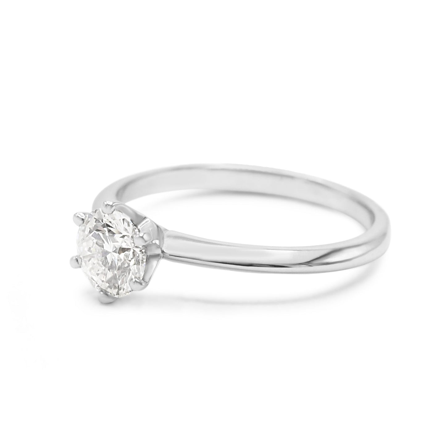 GIA Certificated Solitaire Brilliant Cut Diamond Ring - Platinum