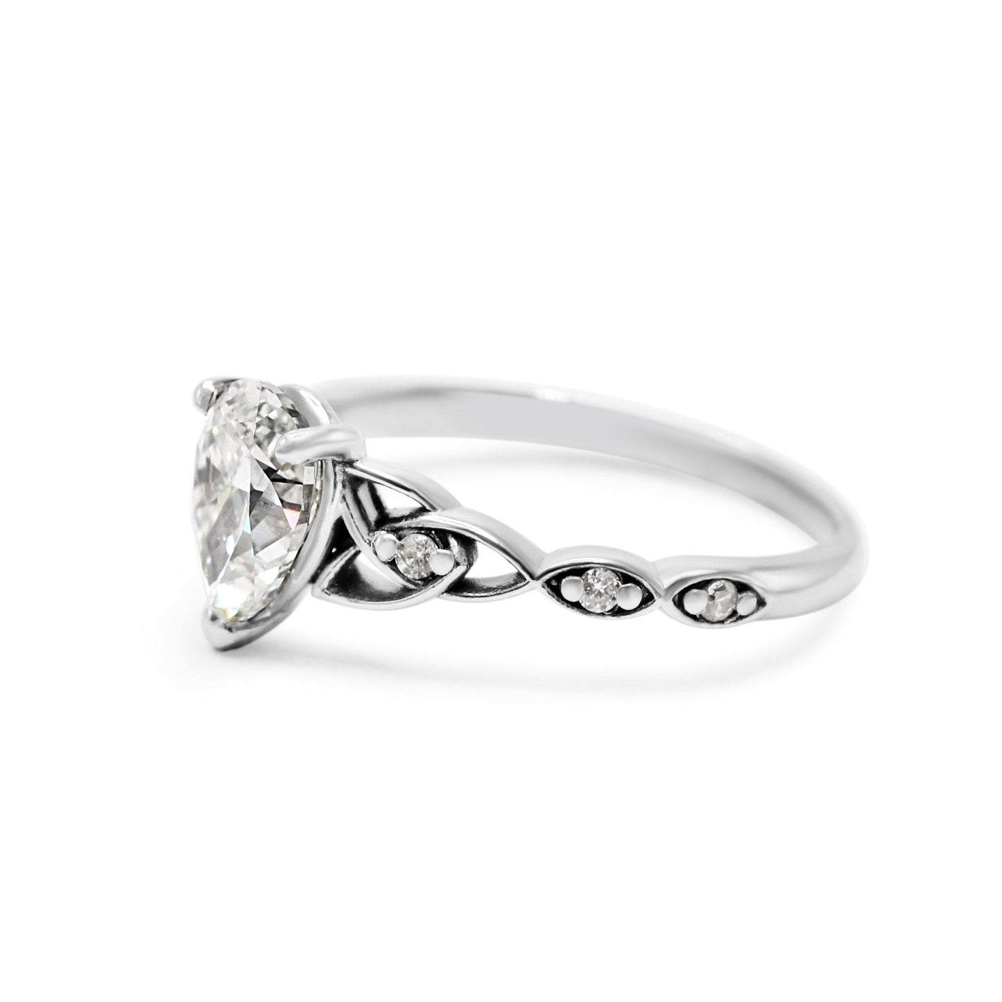 GIA Certificated Solitaire Pear Brilliant Cut Diamond Ring