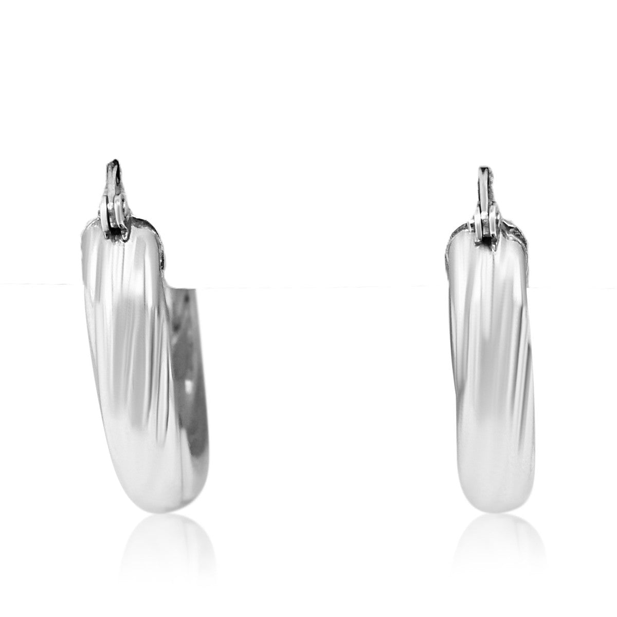 Hoop Earrings - 9ct White Gold