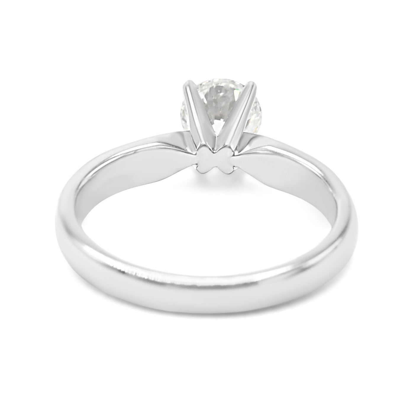 Ideal Cut Solitaire Brilliant Cut Diamond Ring - Platinum