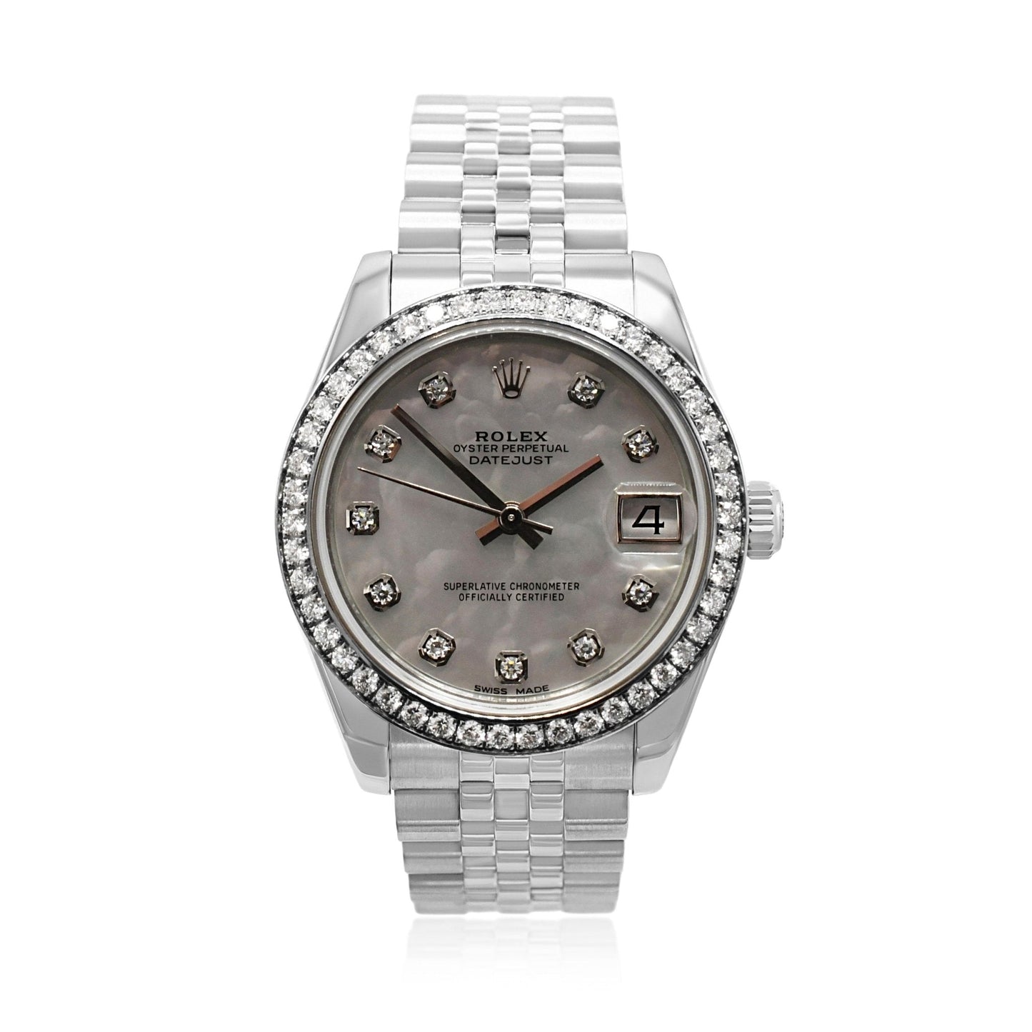 Rolex Datejust 31mm Diamond Steel Watch - Ref 178384
