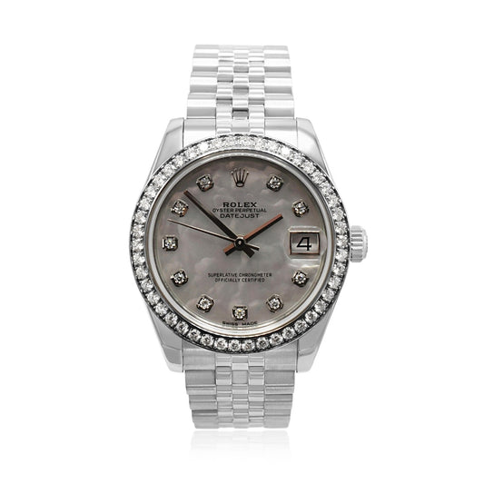 Rolex Datejust 31mm Diamond Steel Watch - Ref 178384