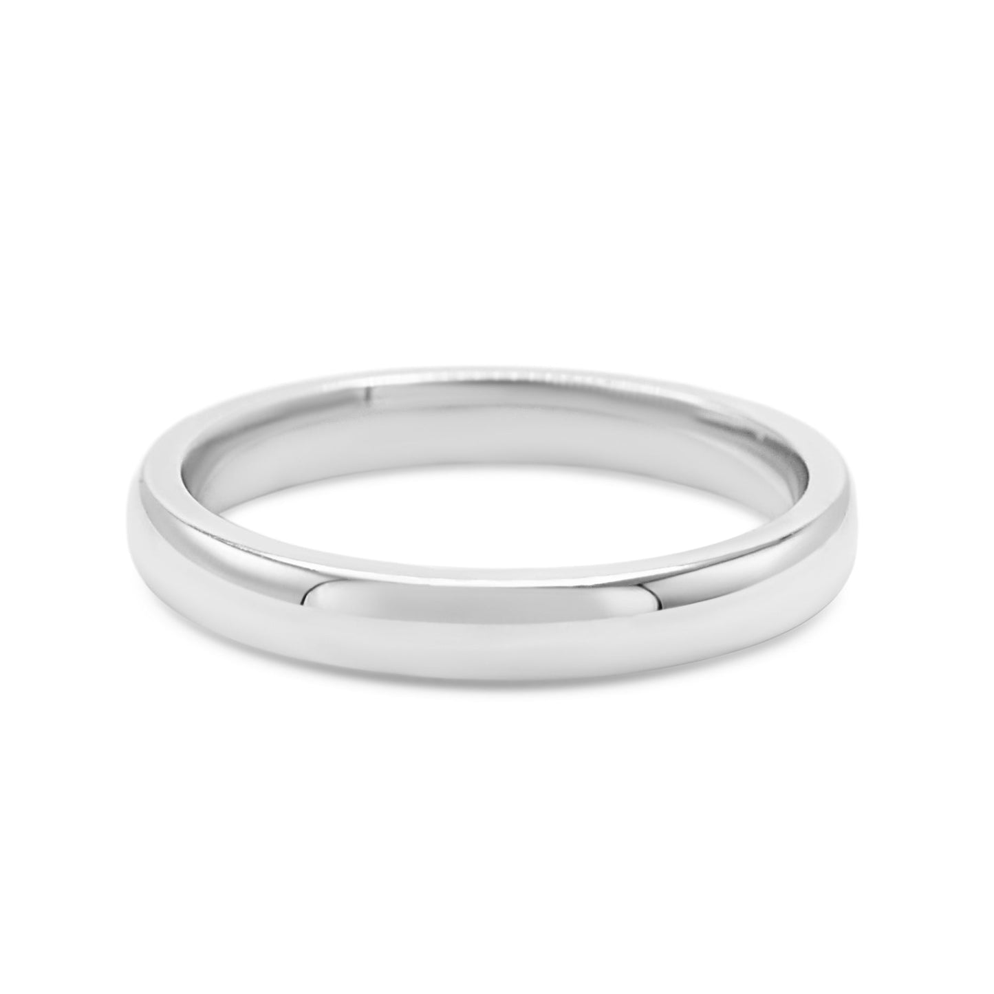 Round Brilliant Diamond Channel Set Half Eternity Ring - Platinum