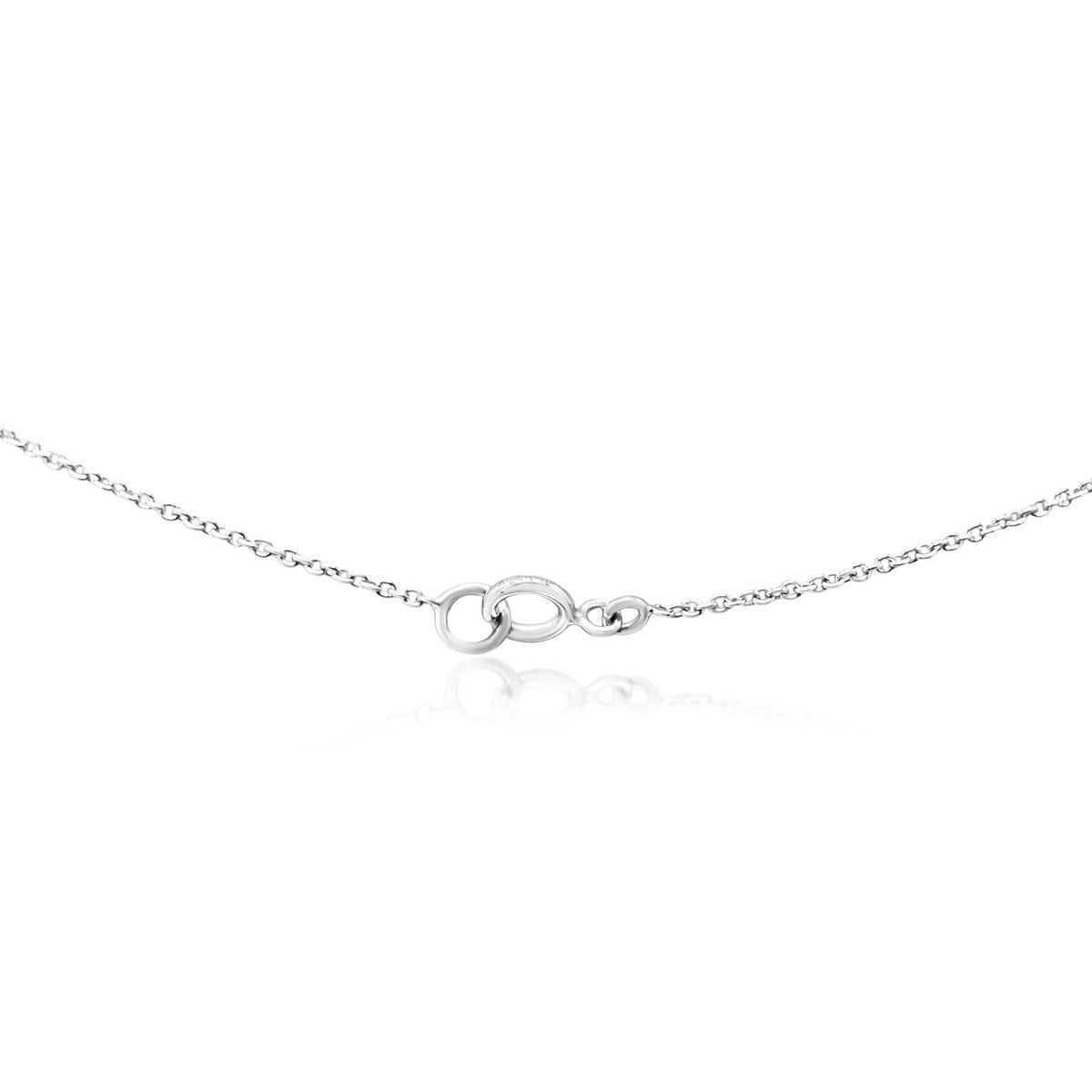 Sapphire & Diamond Circular Pendant 16" Necklace - 18ct White Gold