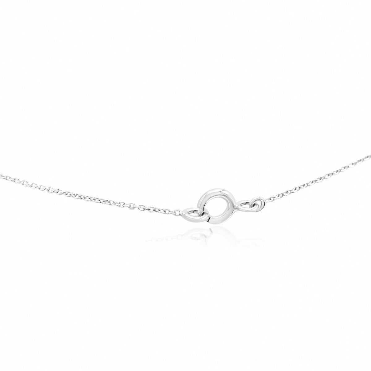 Sapphire & Diamond Pendant on 16" Chain - 18ct White Gold
