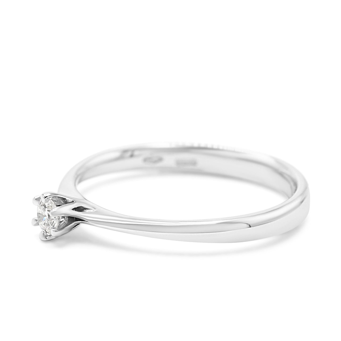 Solitiare Brilliant Cut Diamond Ring - 18ct White Gold