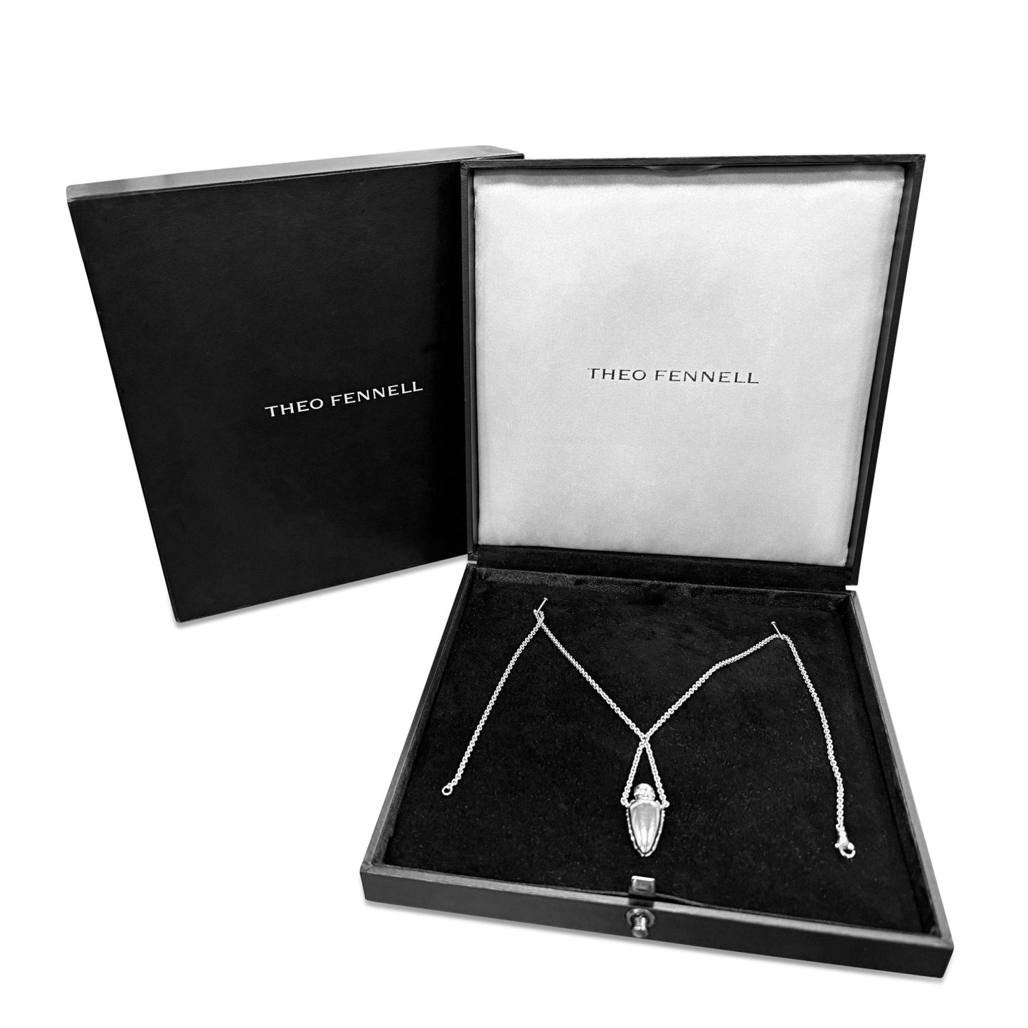 Theo Fennell Diamond Set Ampoule Pendant Necklace - 18ct White Gold