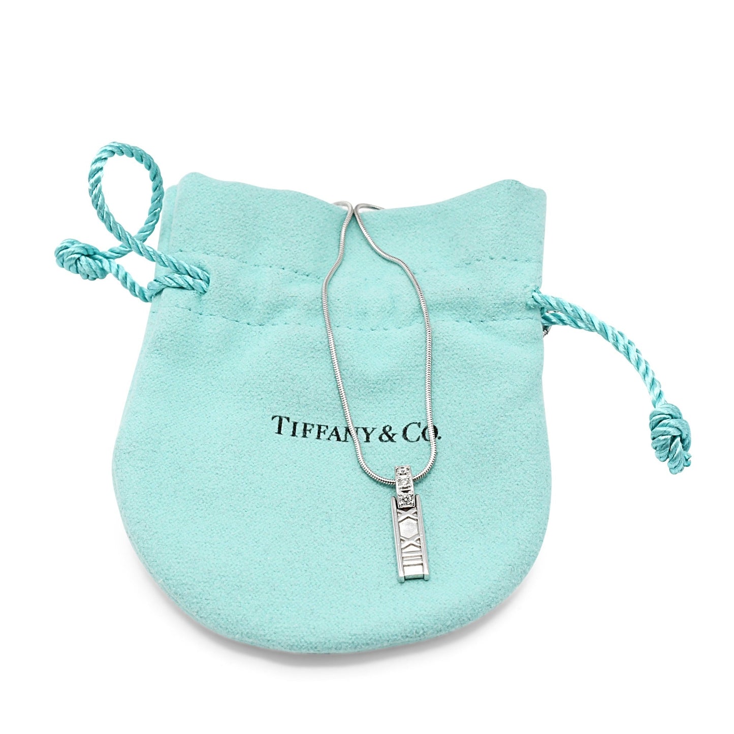 Tiffany Brilliant Cut Diamond Atlas Pendant Necklace