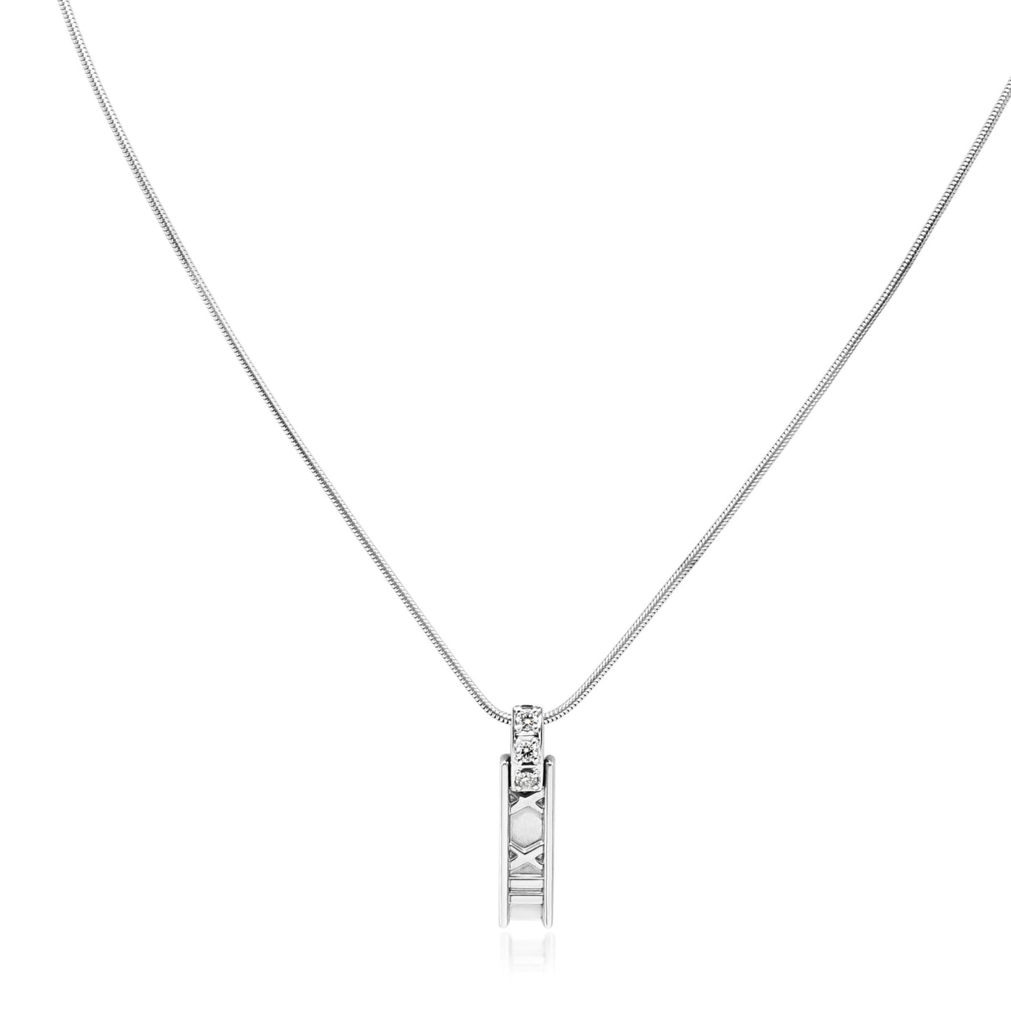 Tiffany Brilliant Cut Diamond Atlas Pendant Necklace