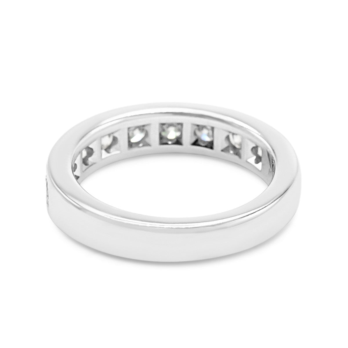 Tiffany Brilliant Cut Diamond Half Eternity Ring 3.9mm - Platinum