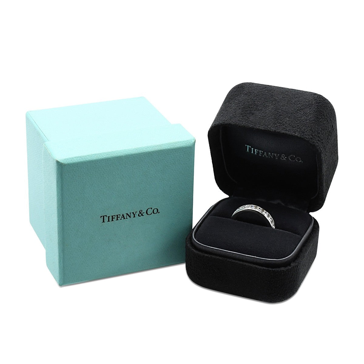 Tiffany Brilliant Cut Diamond Half Eternity Ring 3.9mm - Platinum