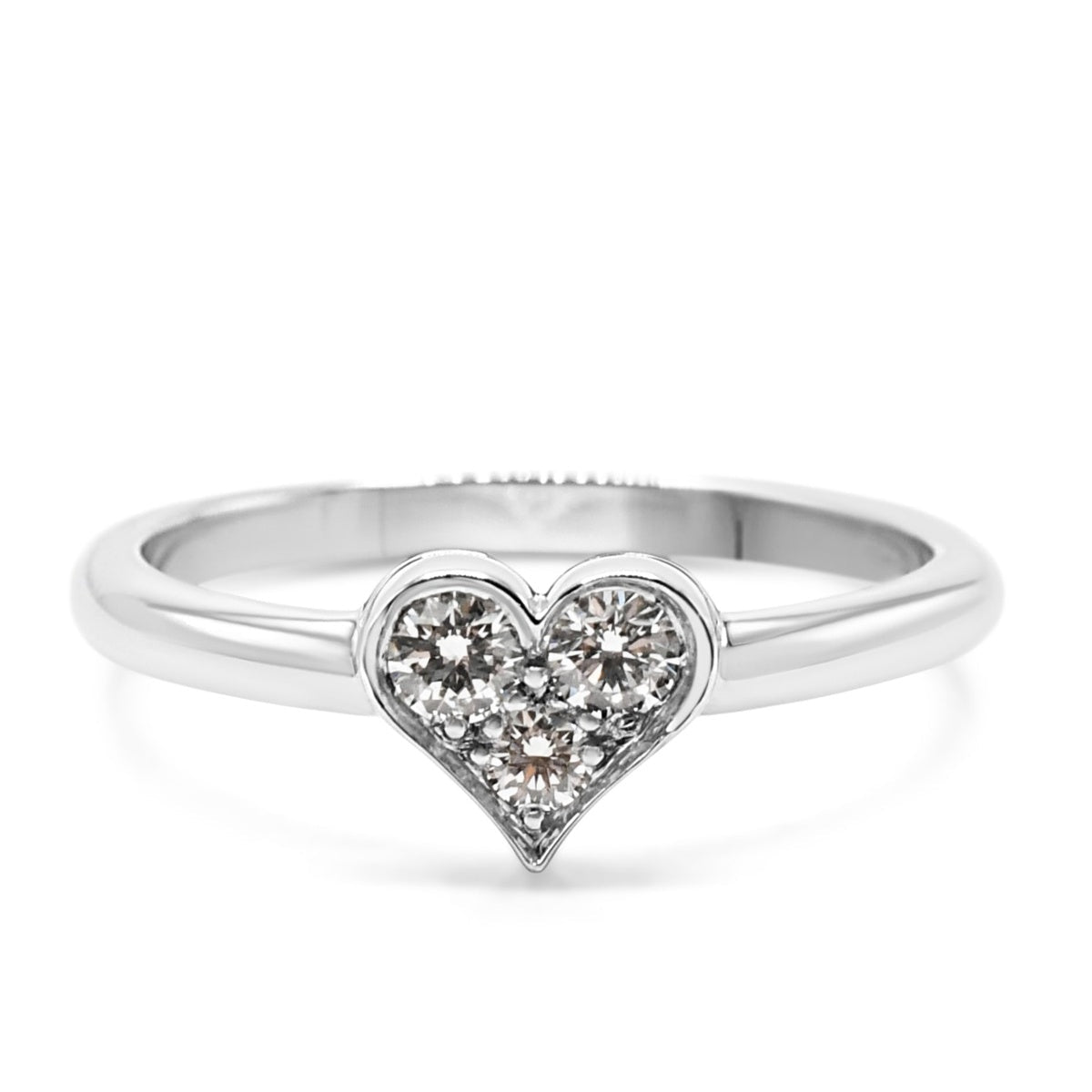 Tiffany Brilliant Cut Diamond Heart Design Ring - Platinum