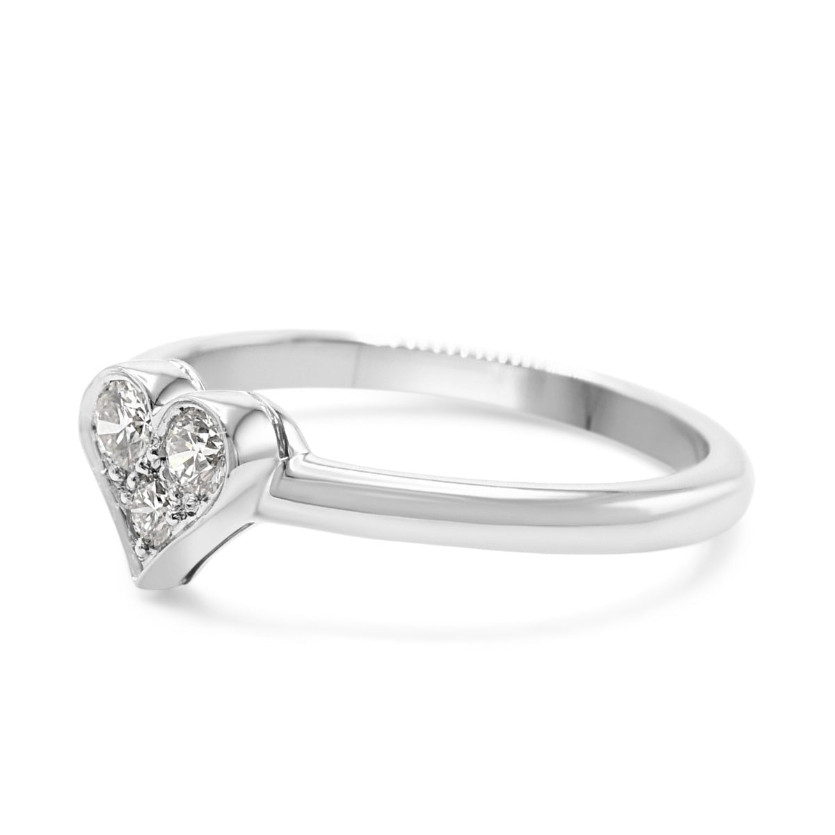 Tiffany Brilliant Cut Diamond Heart Design Ring - Platinum
