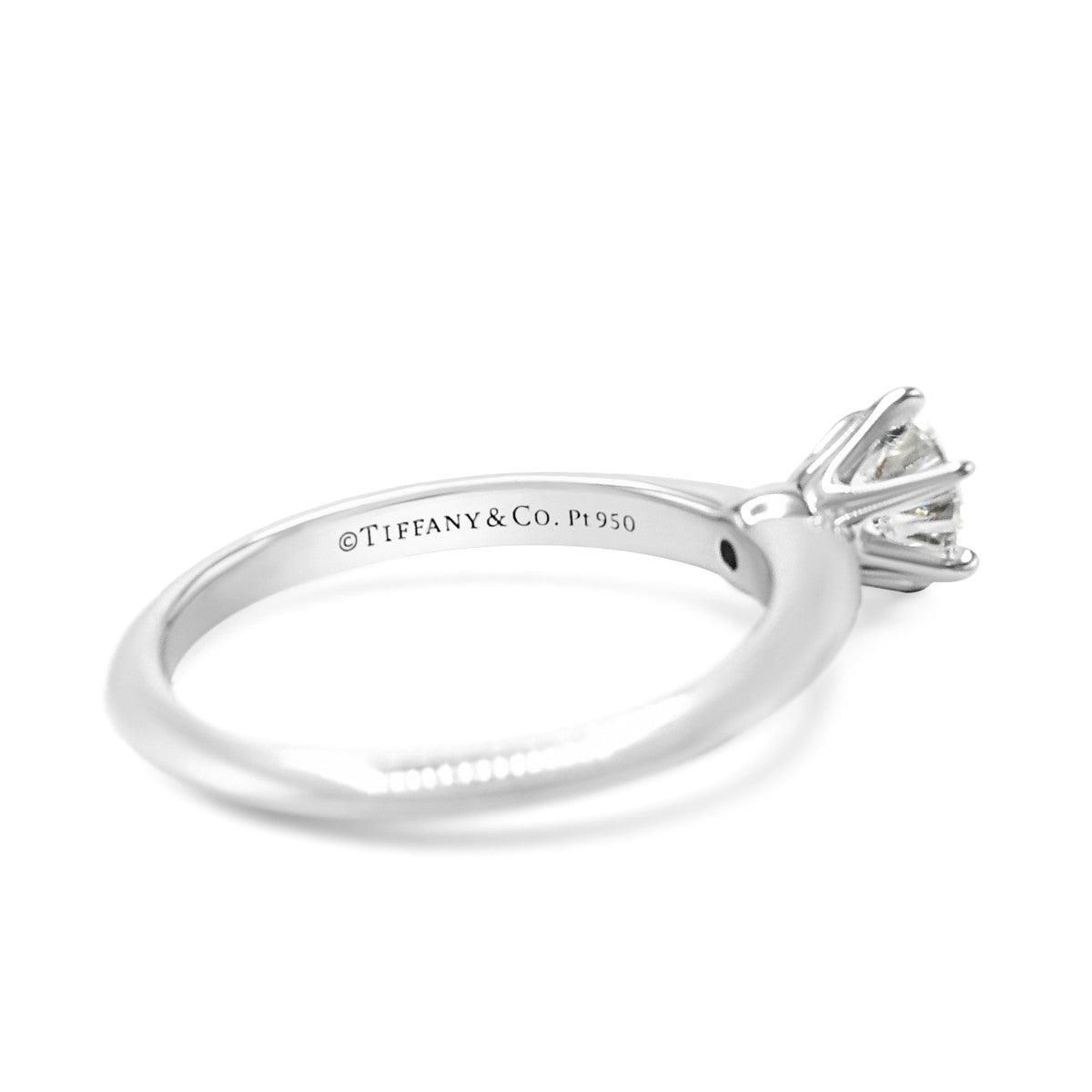 Tiffany Certificated Solitaire Brilliant Cut Diamond Ring - Platinum