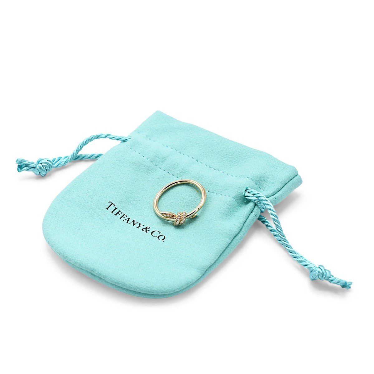 Tiffany Diamond Knot Ring In Rose