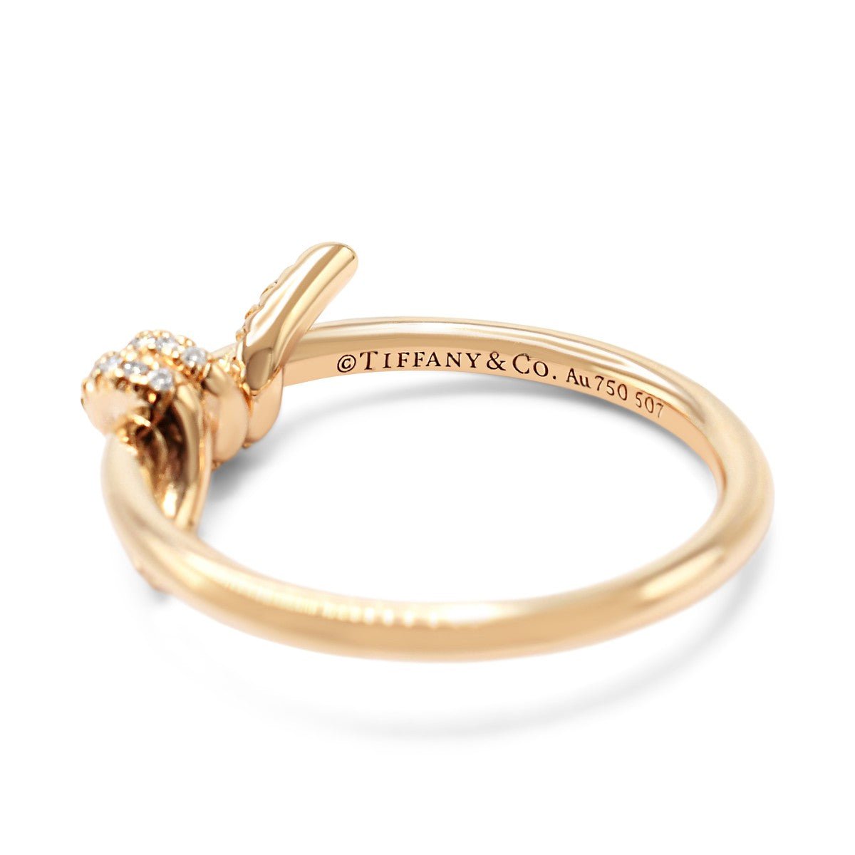 Tiffany Diamond Knot Ring In Rose