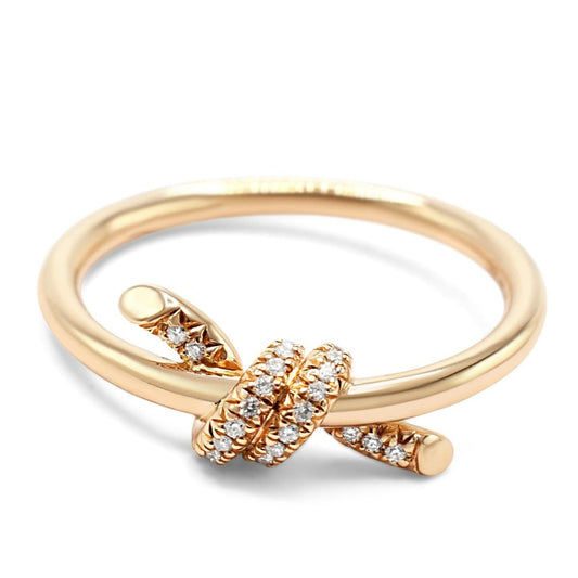 Tiffany Diamond Knot Ring In Rose