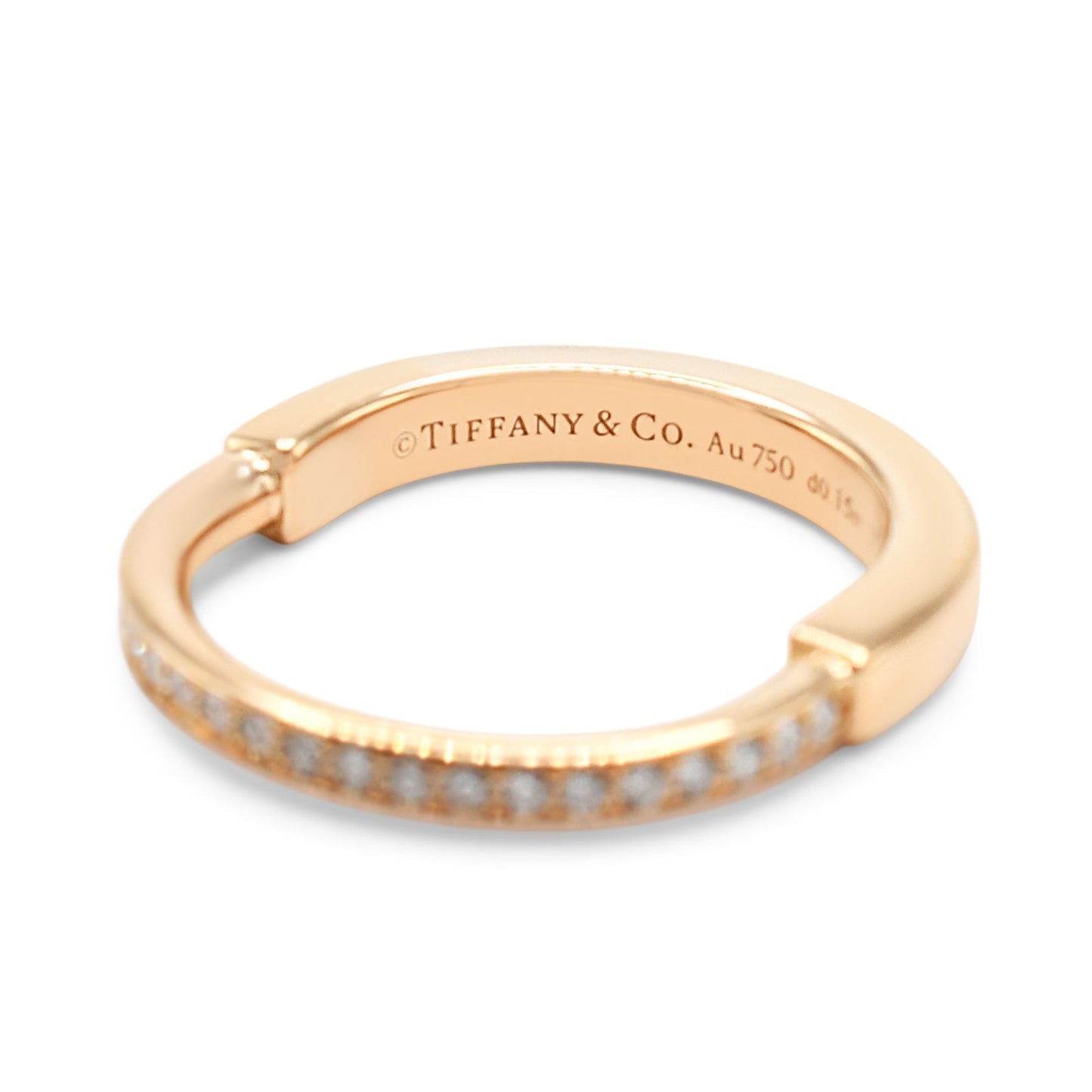 Tiffany Diamond Lock Ring In Rose