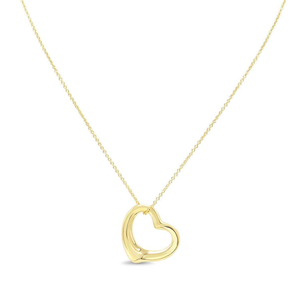 Tiffany Elsa Peretti Open Heart Pendant, 22mm - 18ct Yellow Gold