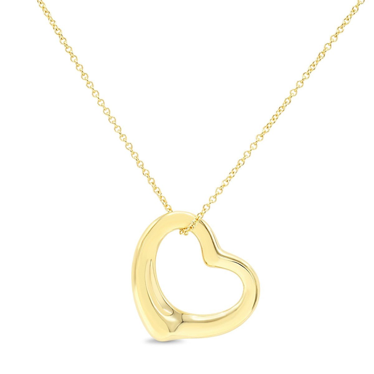 Tiffany Elsa Peretti Open Heart Pendant, 22mm - 18ct Yellow Gold