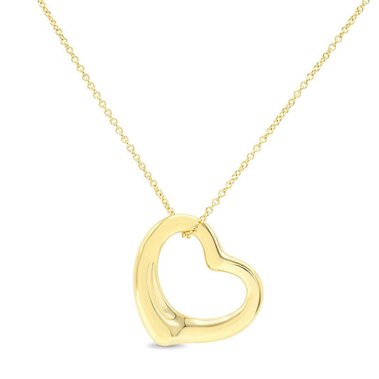 Tiffany Elsa Peretti Open Heart Pendant, 22mm - 18ct Yellow Gold