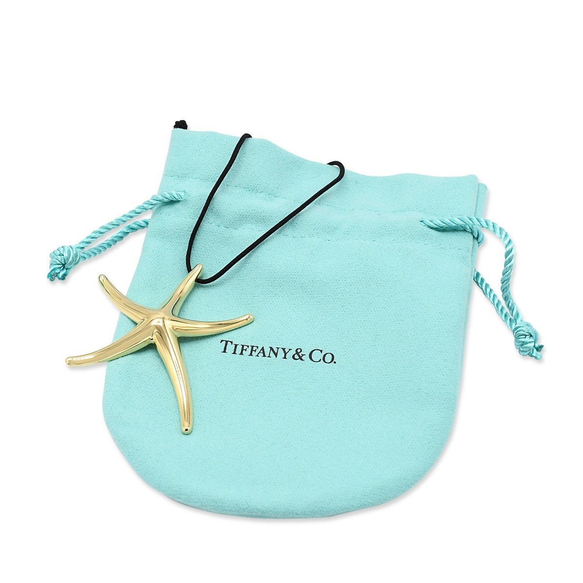 Tiffany Elsa Peretti Starfish Pendant On Silk