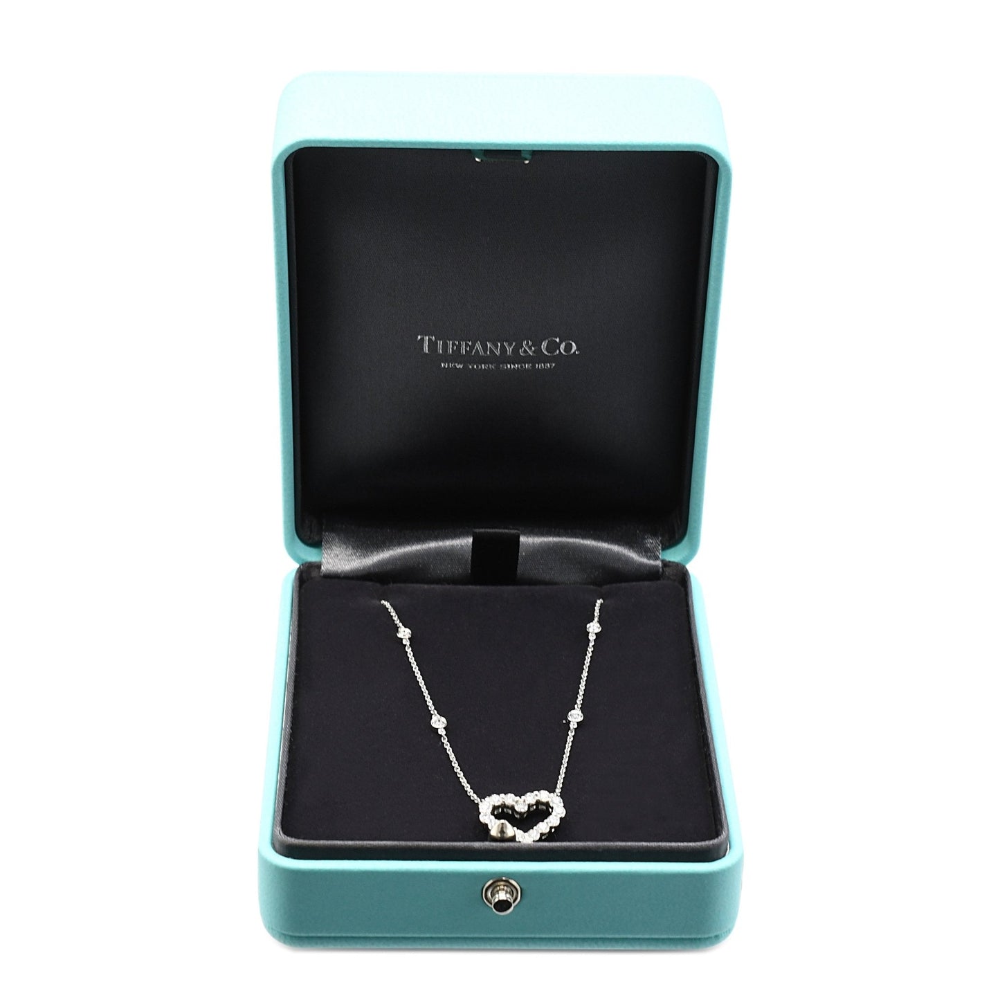 Tiffany Hearts Diamond Pendant To A Diamond 16" Necklace