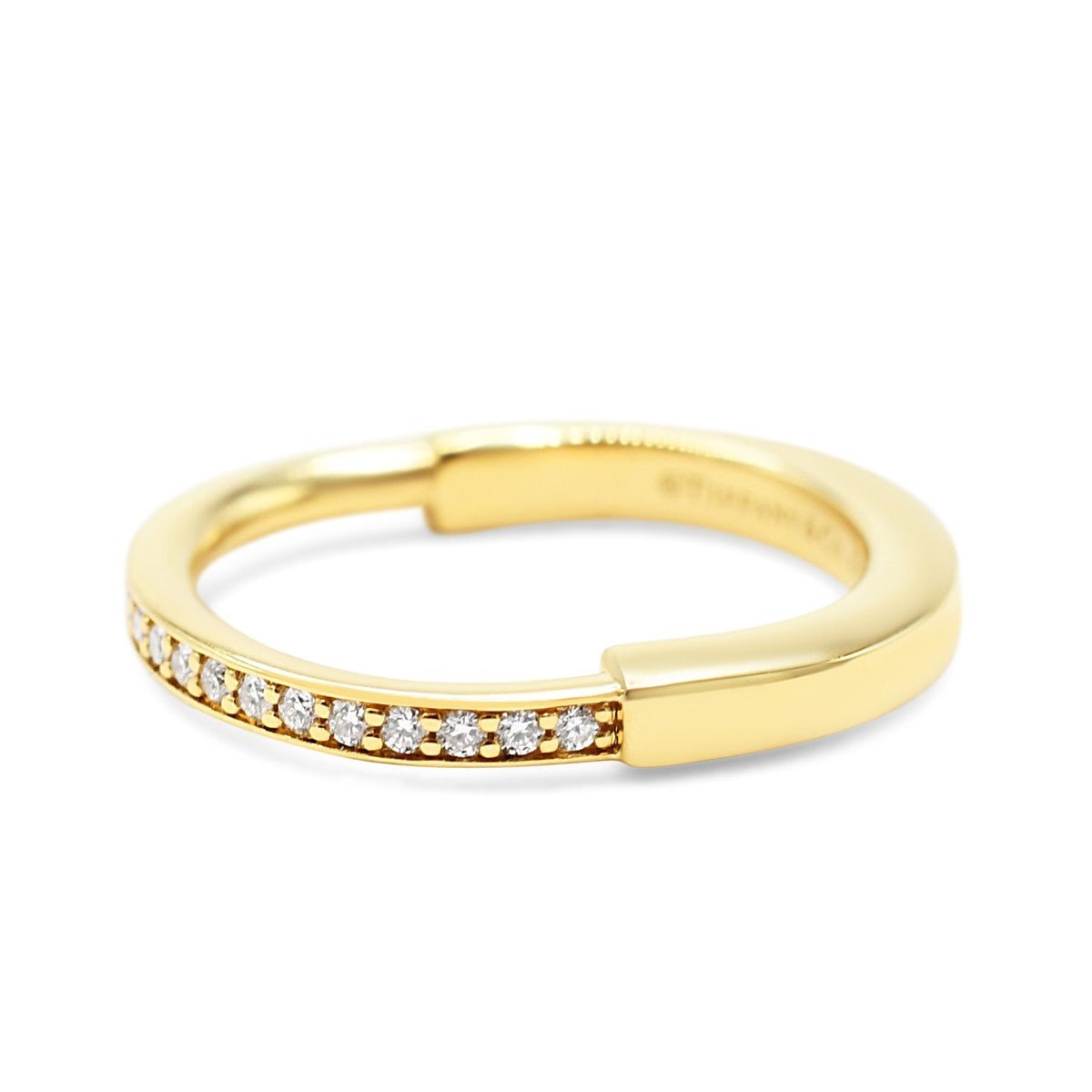 Tiffany Lock Ring In Yellow With Diamonds
