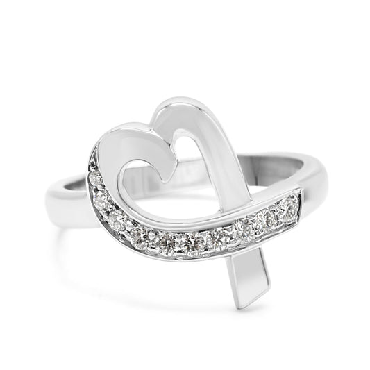 Tiffany Paloma Picasso Loving Heart Diamond Heart Ring