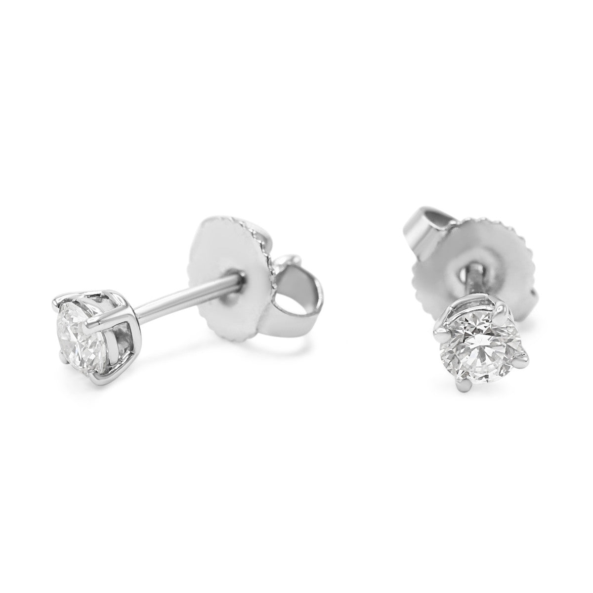 Tiffany Solitaire Brilliant Cut Diamond Earstuds - Platinum