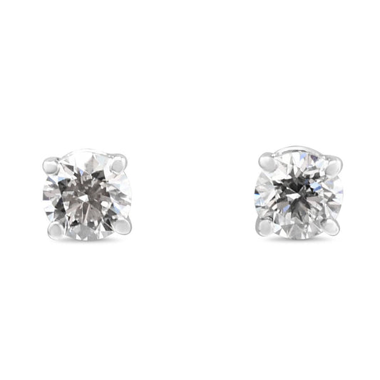 Tiffany Solitaire Brilliant Cut Diamond Earstuds - Platinum