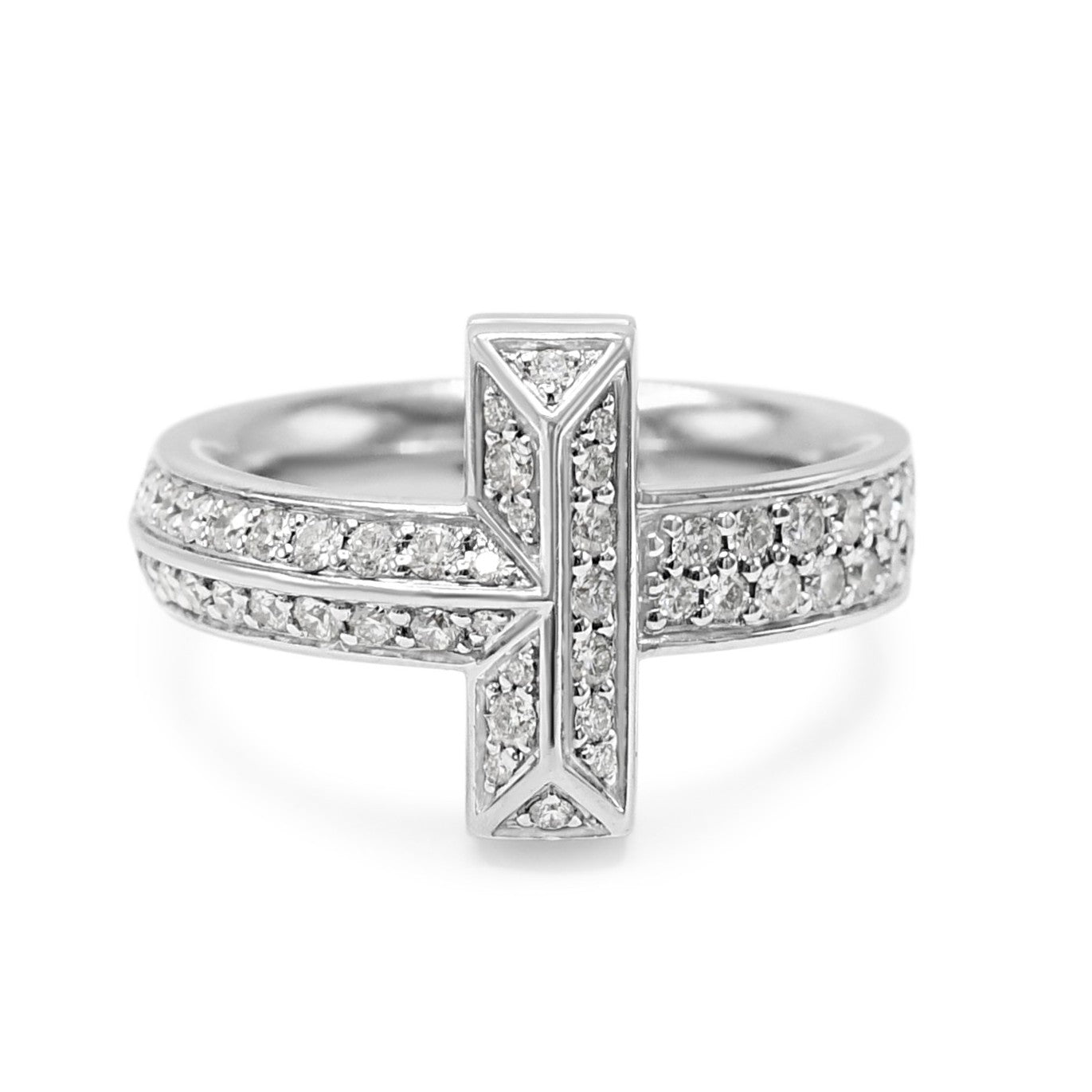 Tiffany T T1 Ring With Diamonds 18ct White Gold