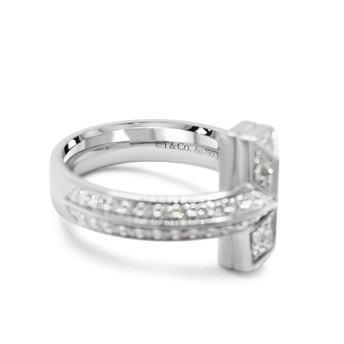 Tiffany T T1 Ring With Diamonds 18ct White Gold