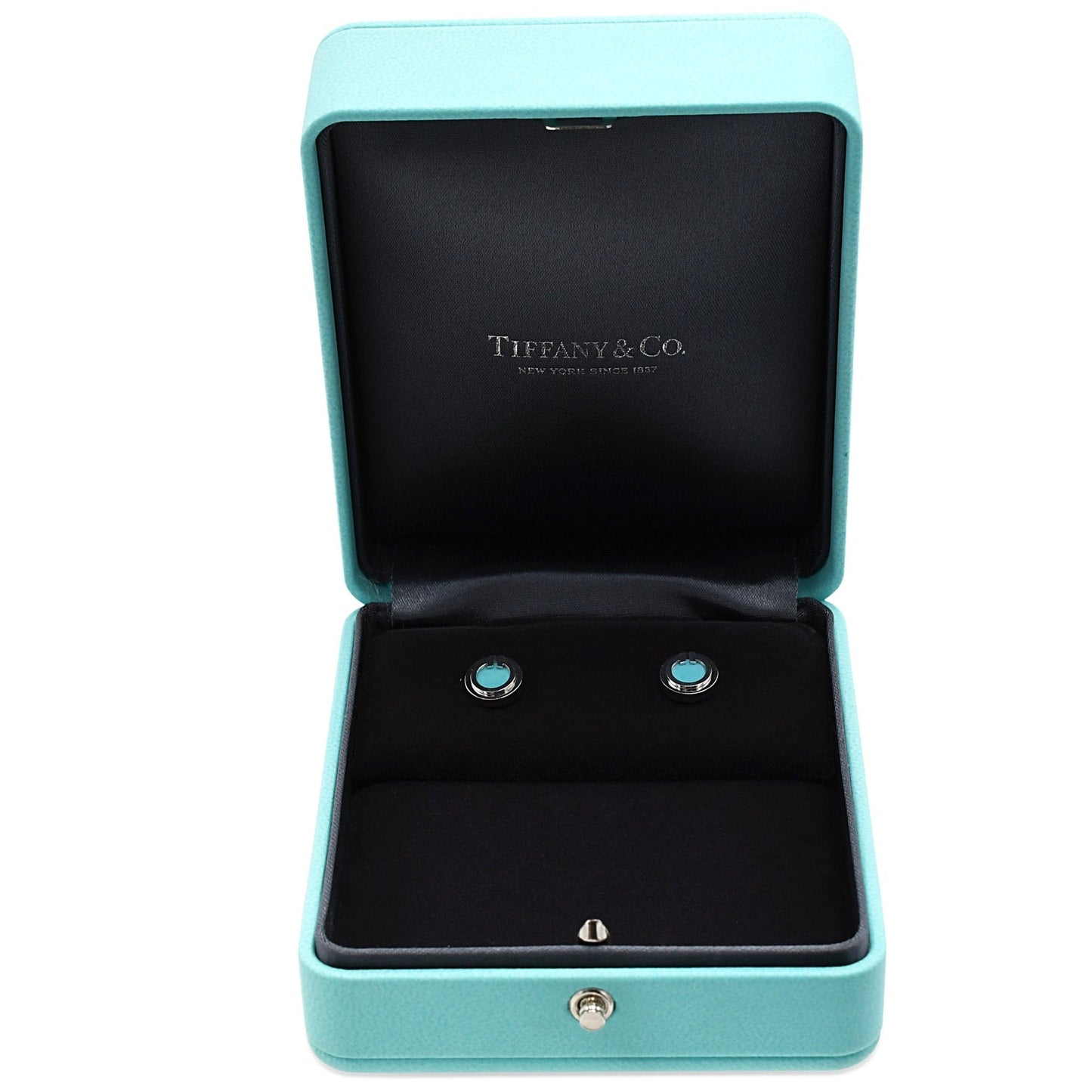 Tiffany T Turquoise Circle Earrings, Turquoise - 18ct White Gold