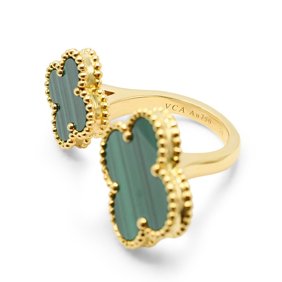 Van Cleef & Arpels Magic Alhambra Malachite Between The Finger Ring - 18ct Yellow Gold