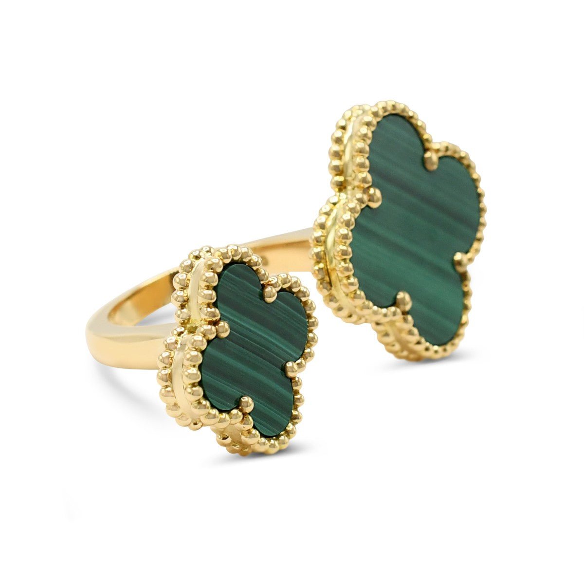 Van Cleef & Arpels Magic Alhambra Malachite Between The Finger Ring - 18ct Yellow Gold